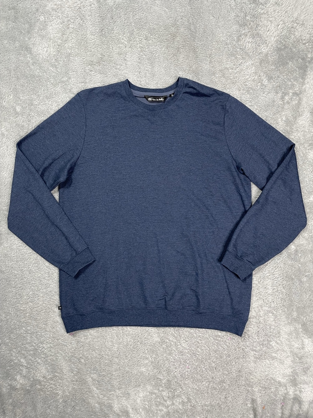 TravisMathew Sweatshirt Mens XL Blue Lightweight Crewneck Pullover Pima Jersey